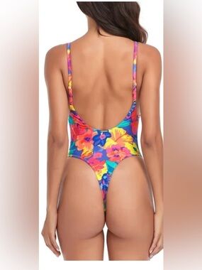 RELLECIGA Yellow Swim Top with Multicolor Trim